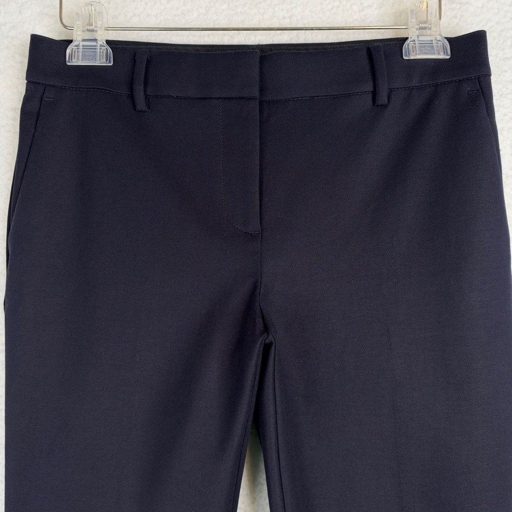 Ann Taylor The Eva Navy Blue Ankle Pants Size 4P Stretch Cotton Career Trousers
